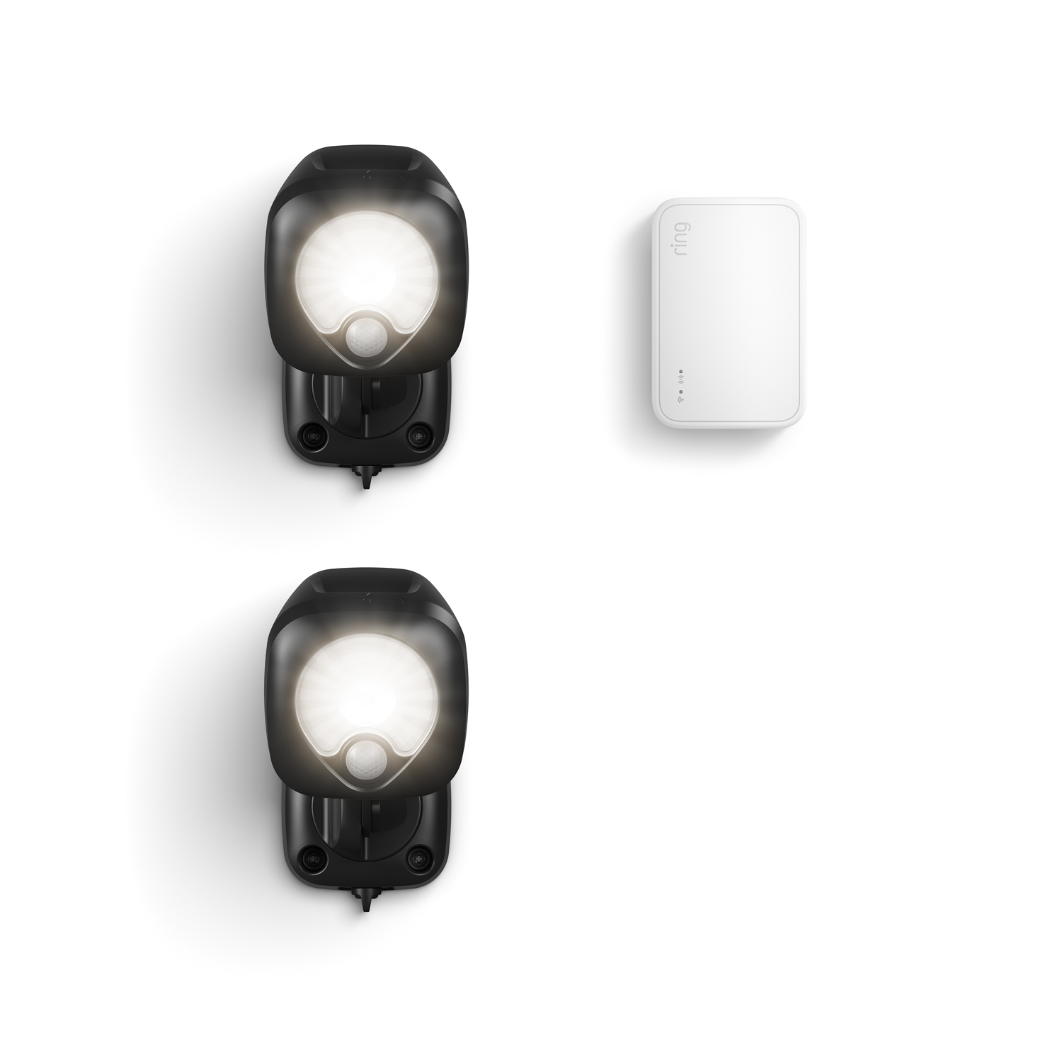 Smart Lighting Spotlight Battery 2-Pack + Bridge (2nd Gen) - Black