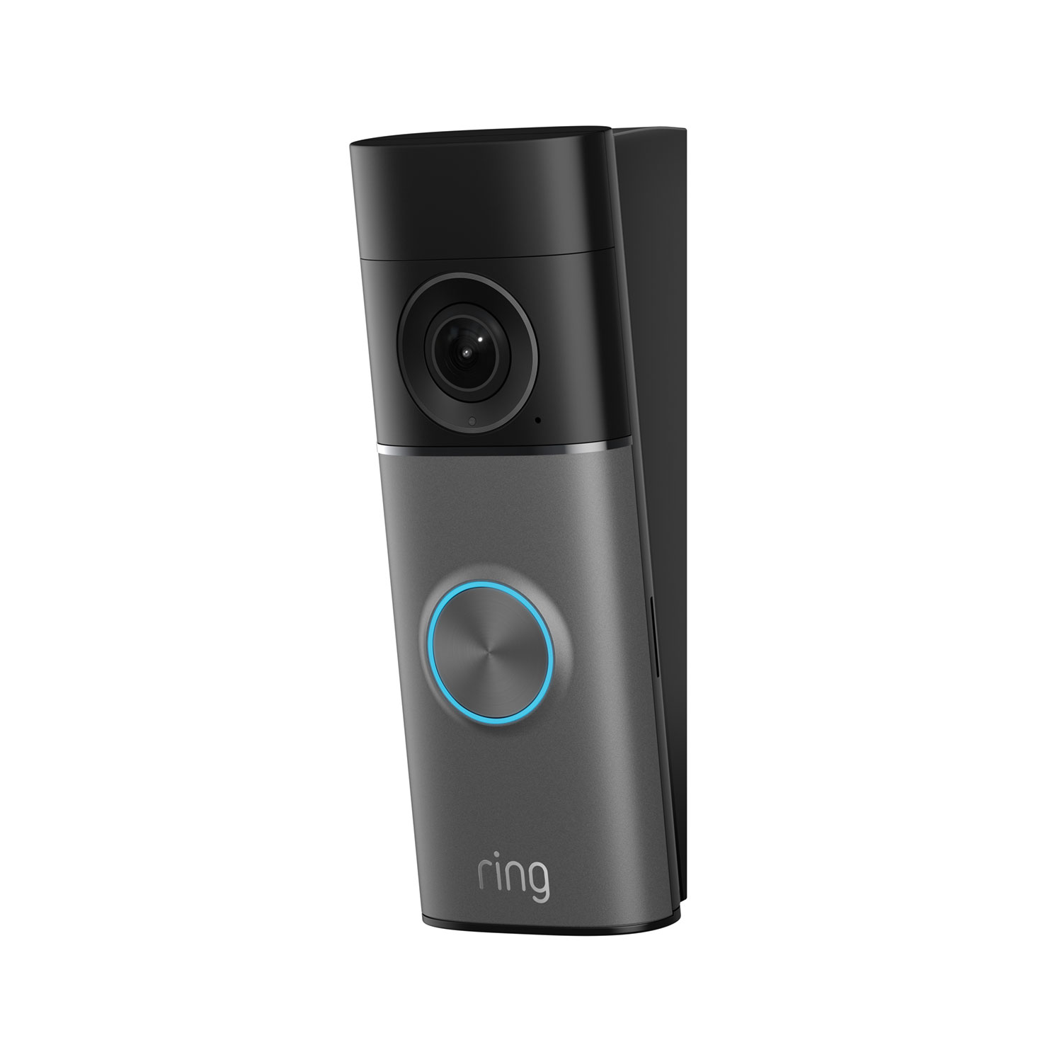 Wedge Kit (Wired Doorbell Pro (3rd Gen)) - Wired Doorbell Pro (3rd Gen) mounted on a black Wedge Kit.