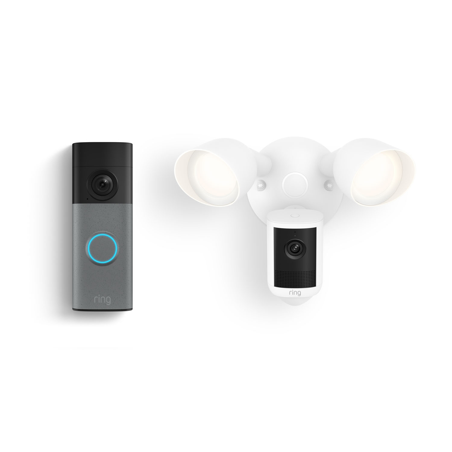 Battery Doorbell (Newest Model) + Floodlight Cam, Wired (Newest Model) - Battery Doorbell (Newest Model) + Floodlight Cam, Wired (Newest Model)