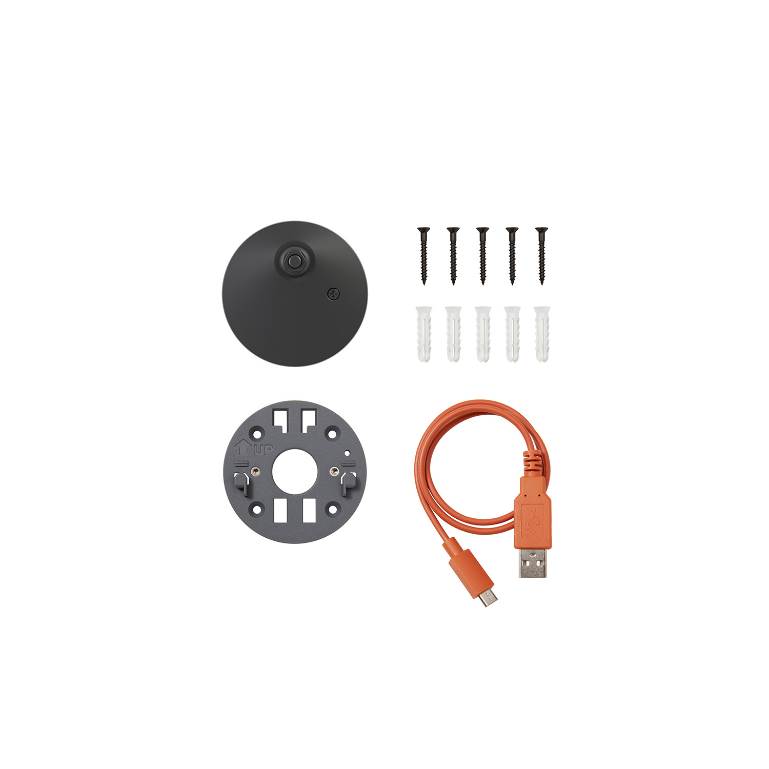 Spare Parts Kit (for (Outdoor Cam (2nd Gen), Battery)) - Spare Parts Kit for Outdoor Cam (2nd Gen) Battery in the color Black.