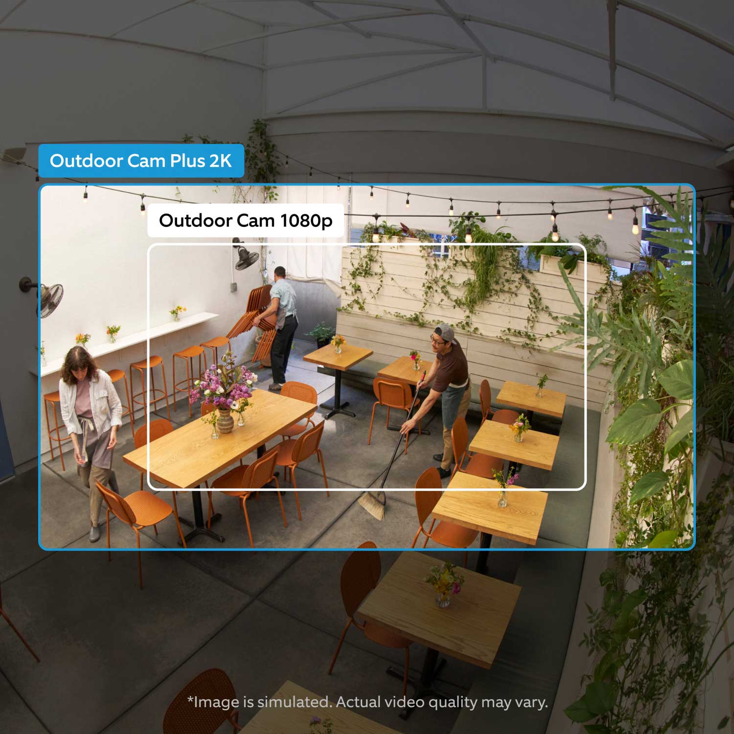 Outdoor Cam Plus (Featuring Retinal 2K)  - Power over Ethernet:Demo of business being watched by Outdoor Cam Plus. 