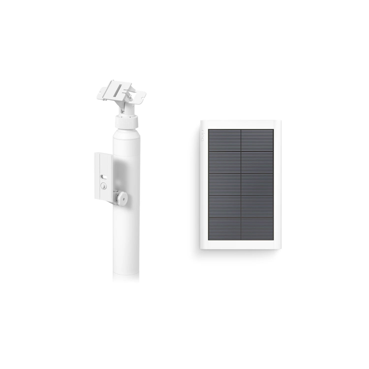 Stake Mount + Small Solar Panel (USB-C) - White
