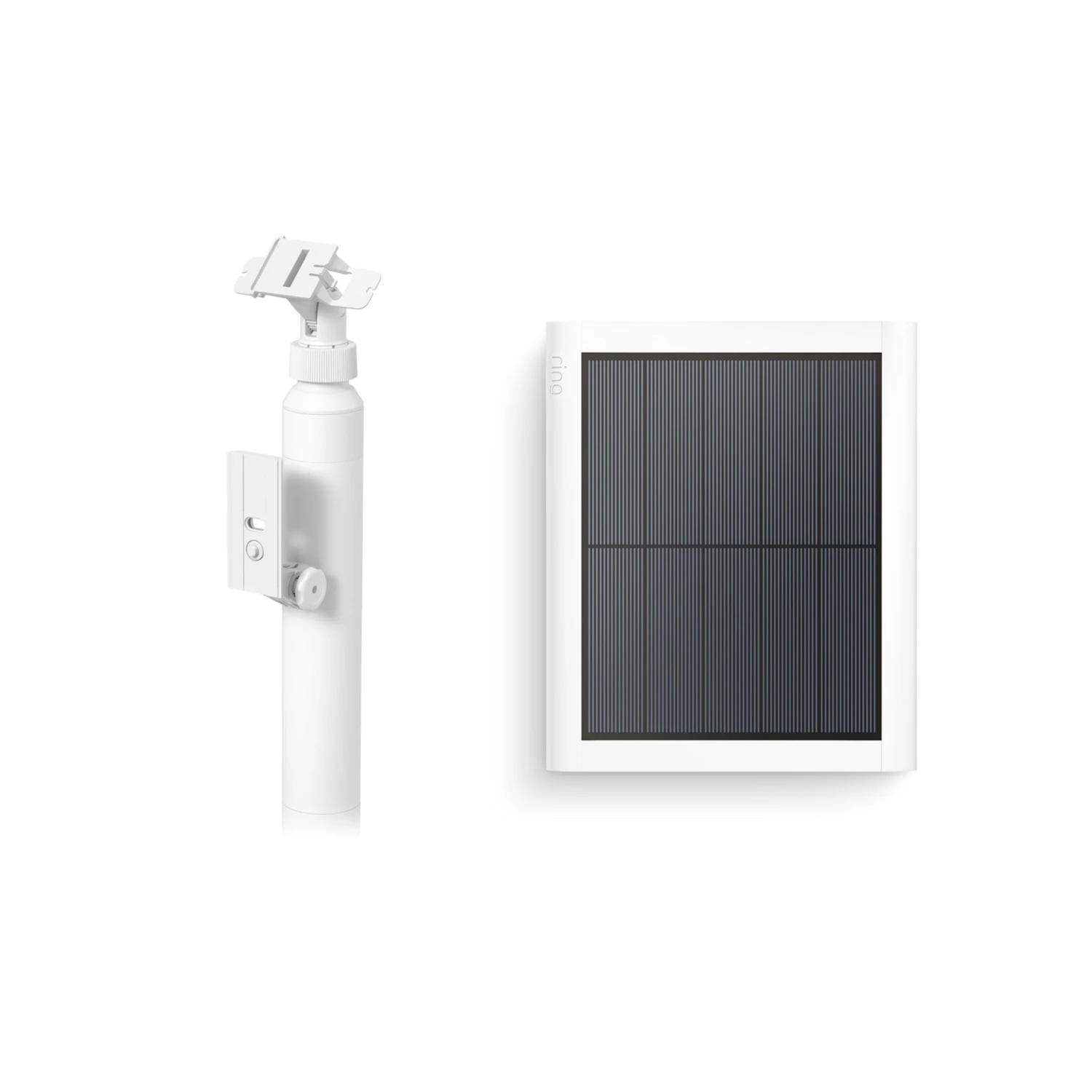 Stake Mount + Solar Panel (USB-C) - White