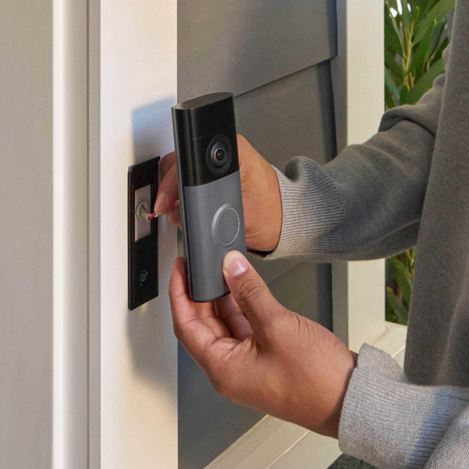 Wired Doorbell (Newest Model) - Battery Doorbell Pro 2nd Gen being installed. 