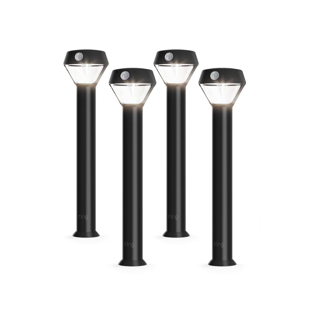 Smart Lighting 4-Pack Solar Pathlight - Solar / Black / 4-Pack